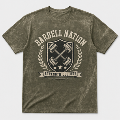 Barbell Nation Strength Crest Tee - T-Shirt - All over printed e5bd30bb-bb0b-4da1-9ea2-44e155ce0bed.png