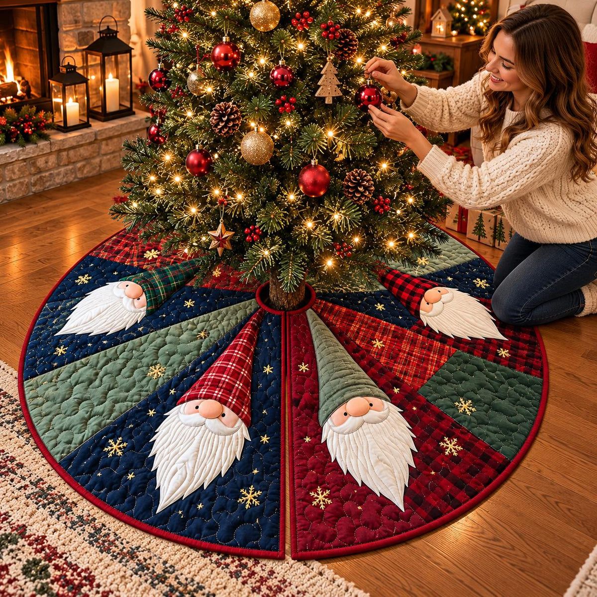 Nordic Gnome Christmas Tree Skirt, Holiday Plaid Winter Decor e6169c5a-43ee-423e-8167-c43eb98aac50-banner-4.jpg