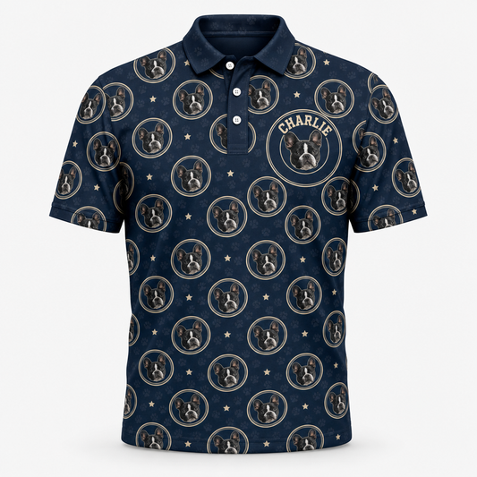 Personalized Pet Face & Name AOP Polo - Hero