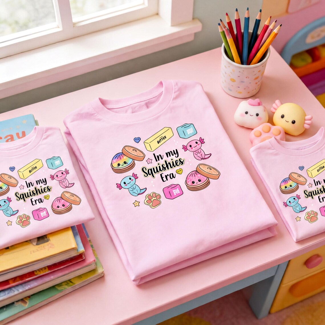 In My Squishies Era Shirt for Girls, Cute Kawaii Dumpling Graphic Tee, Rainbow Bubble Letter Kids T Shirt, Fun Gift for Kids, Trendy Squishy Lover Shirt e6434d80-36aa-4f70-9bc2-461883e803c5-oop_converted.png