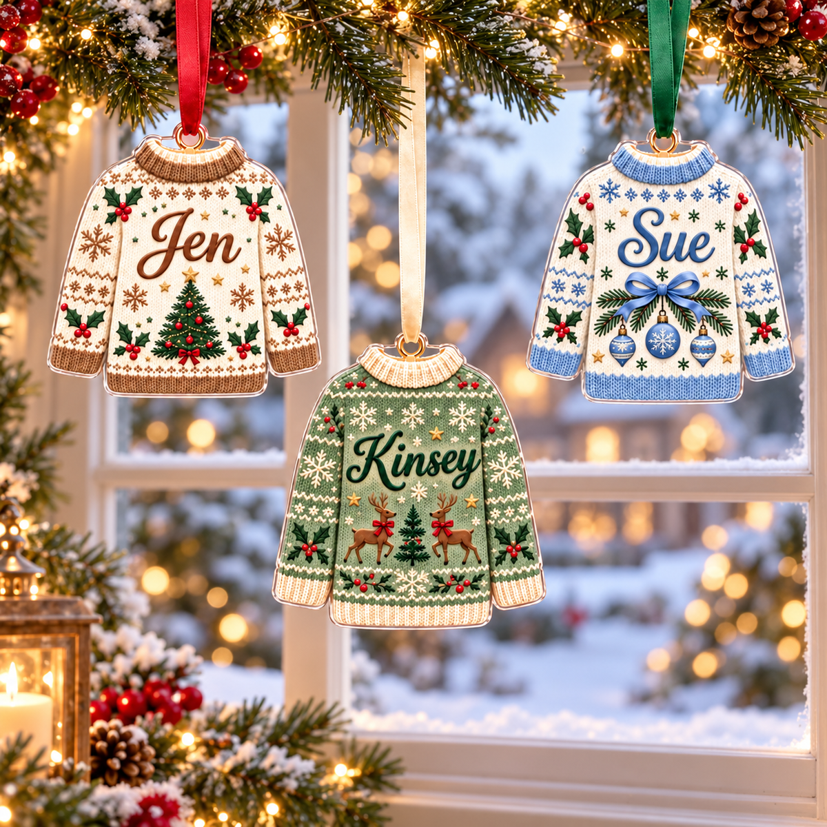 Custom Sweater Christmas Ornament With Name, Baby Name Ornament, Kids Gift 2026 Mini Sweater Letter Name Xmas Tree Decor, Family Ornament e67ee5c9-b890-4563-a4c9-bf34f786ffea-banner-1.png
