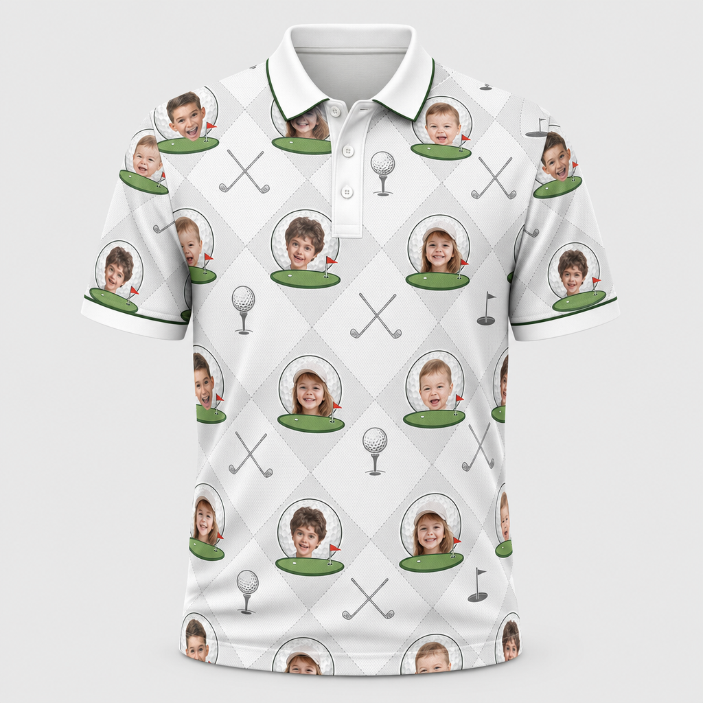 Custom Kids Face Golf Polo – AOP - Hero