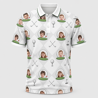 Custom Kids Face Golf Polo – AOP - Hero