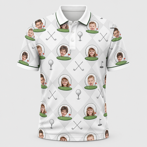 Custom Kids Face Golf Polo – AOP - Hero