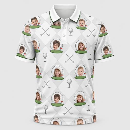 Custom Kids Face Golf Polo – AOP - Hero