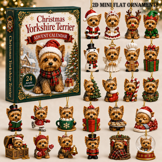 Christmas Yorkshire Terrier Advent Calendar 2026 - 24-Day Festive Countdown, Acrylic Charms Blind Box - Gift For Dog Lovers e791cde5-0e68-4b07-8b84-9c2fb8d759fd-yorkshire-text.png