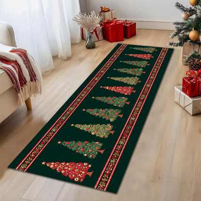 Christmas Tree Runner Rug for Hallway, Festive Green Holiday Carpet, Non Slip Washable Christmas Decor for Entryway and Living Room e79cd264-5df4-49a8-9f31-55146d4b5832-3.jpg