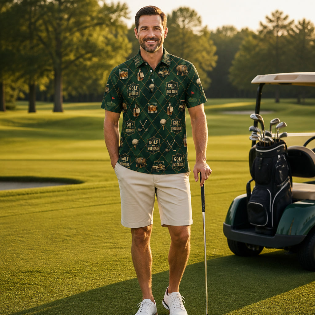Golf & Bourbon Vintage Icon AOP Polo - Polo shirt - All over printed e7a4264f-8601-4b17-b548-eadf43e3afd9.jpg