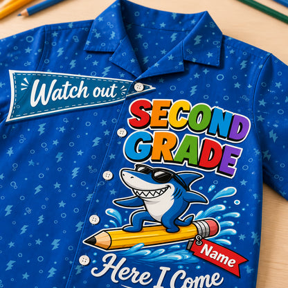 Watch Out Second Grade Shark AOP Kids Hawaiian – Personalized Name - Personalized Hawaiian Kids Shirt - AOP e7d9763d-6eca-4177-b4a4-574f1b290ba6.jpg