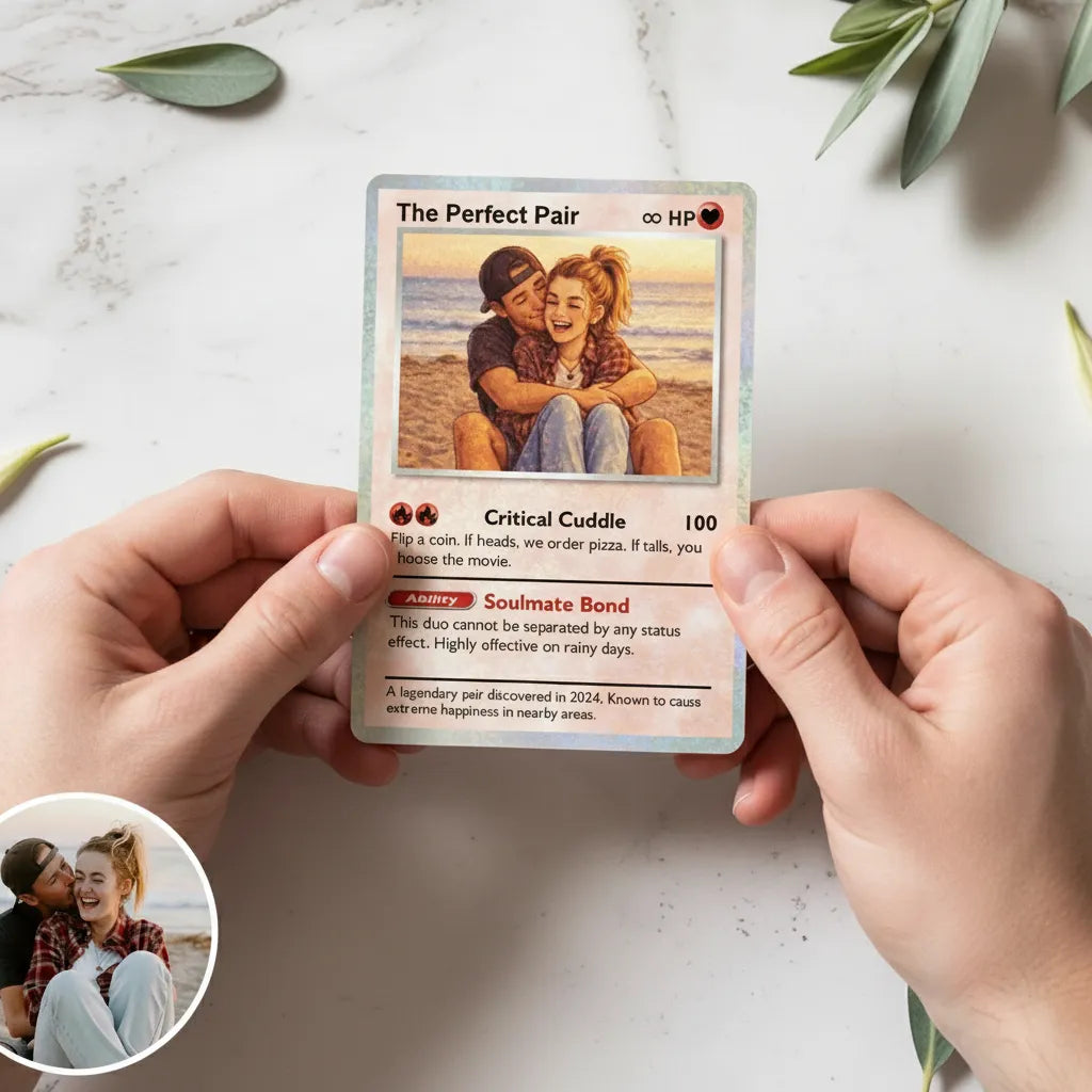 Pixel Art Couple - Personalized Poke Card For Couple