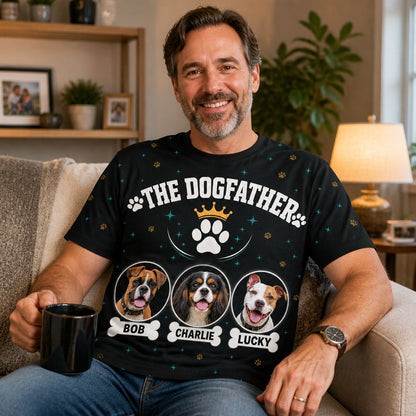 The Dogfather Custom Pet Photo T‑Shirt - Lifestyle 2