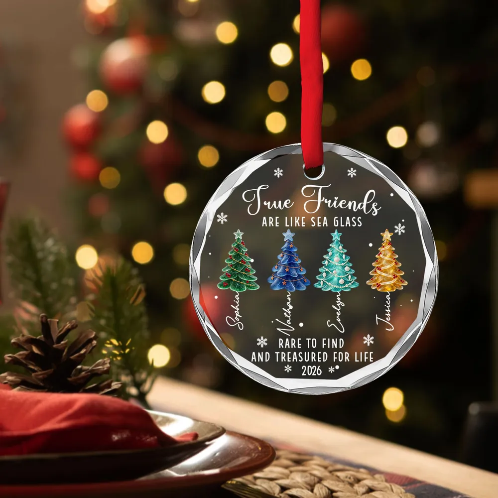 True Friends Rare To Find And Treasured For Life - Personalized Crystal Ornament - Christmas Gift For Friends, Sisters, Besties e8dfe81d-a14f-4765-a637-0cd1a8b7e97f-banner-4_converted.png