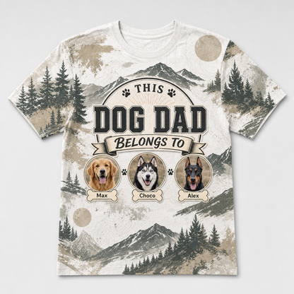 This Dog Dad Belongs To — Photo Pets Tee - Hero