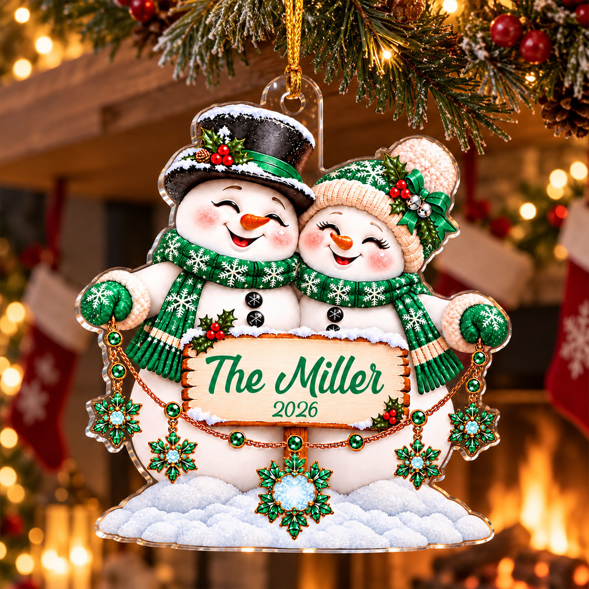 Snowflakes Snowman - Personalized Acrylic Ornament - Christmas Gift for Family e9f21535-c914-4838-8b94-bf3013274aed-4-1-.jpg