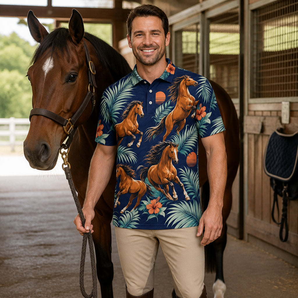 Galloping Horses Tropical AOP Polo - Polo shirt - All over printed ea26cd95-eedb-48c3-a85c-3babd91a5311.jpg