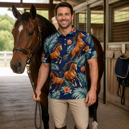 Galloping Horses Tropical AOP Polo - Polo shirt - All over printed ea26cd95-eedb-48c3-a85c-3babd91a5311.jpg