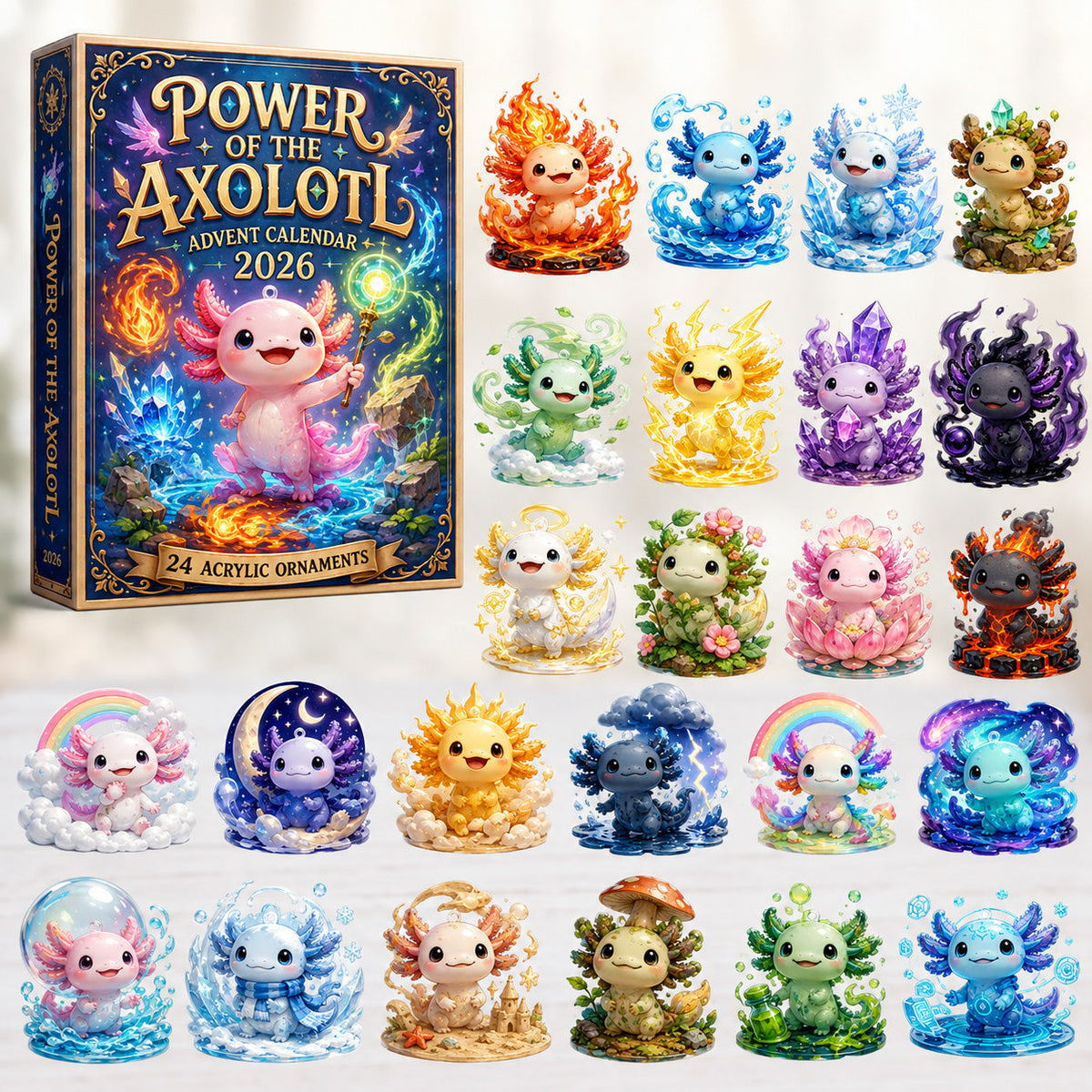 Power Of The Axolotl Advent Calendar 2026 - 24-Day Festive Countdown, Acrylic Charms Blind Box - Gift For Axolotl Lovers ea2db40c-9316-4568-bab8-ee4924871687-power-of-axolotl.jpg