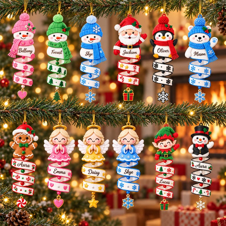 Christmas Snowman Spiral Ornament, Custom Name Snowman Acrylic Ornament, Christmas Tree Decor, Santa Snowman, 2026 Christmas Keepsake, Gift For Kid eacc3c2a-6b51-49fe-8fda-78ef63c342e9-ui8.jpg