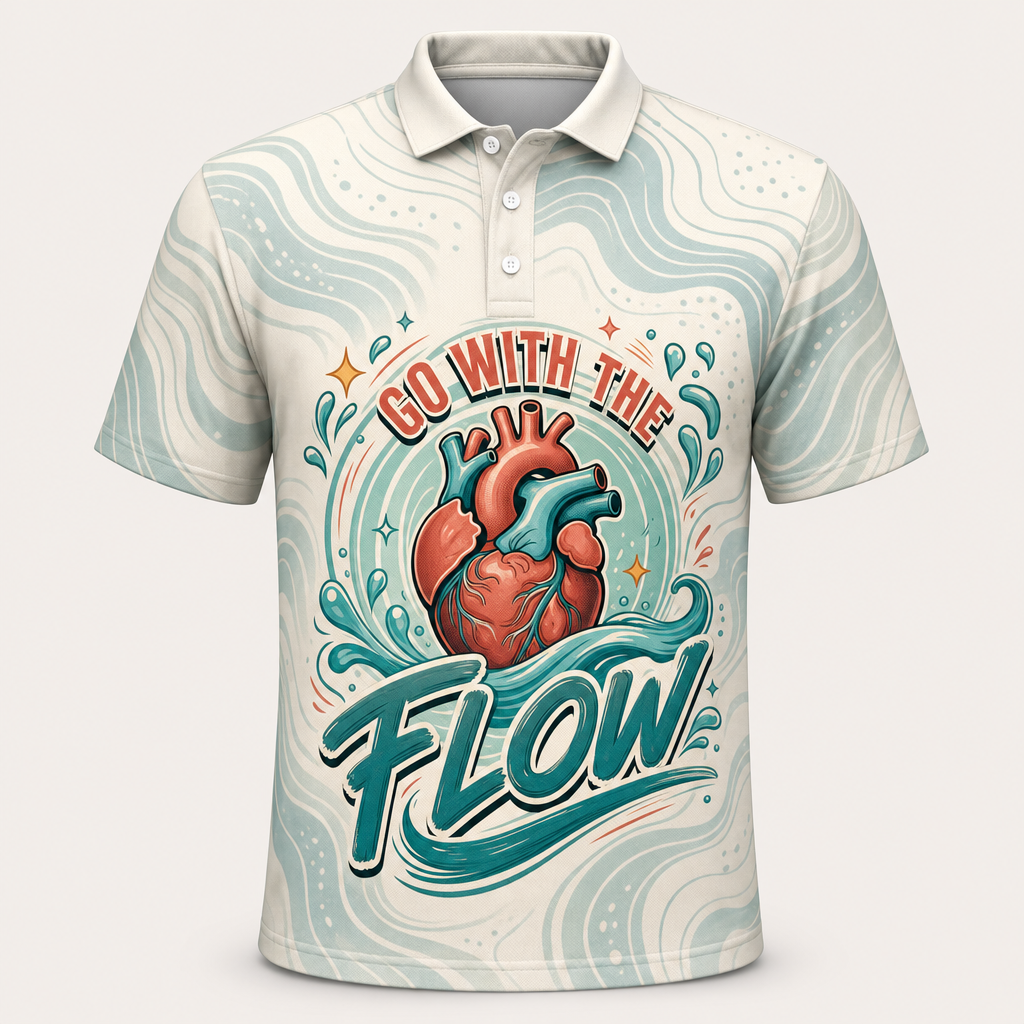 Go With The Flow Anatomical Heart Polo - Polo shirt - All over printed eae5fe3c-3975-435c-8ba3-e30a64de8092.png