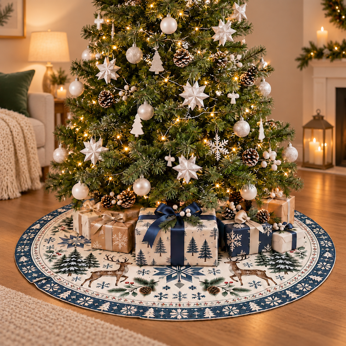 Nordic Christmas Tree Skirt – Scandinavian Snowflake & Reindeer Design – Rustic Winter Holiday Tree Decor – Cozy Christmas Home Accent eb28b4db-9af3-4ea0-afbf-50086bc2b6aa-C-y-th-ng-Noel-m-c-ng-b-n-qu-t-ng.png