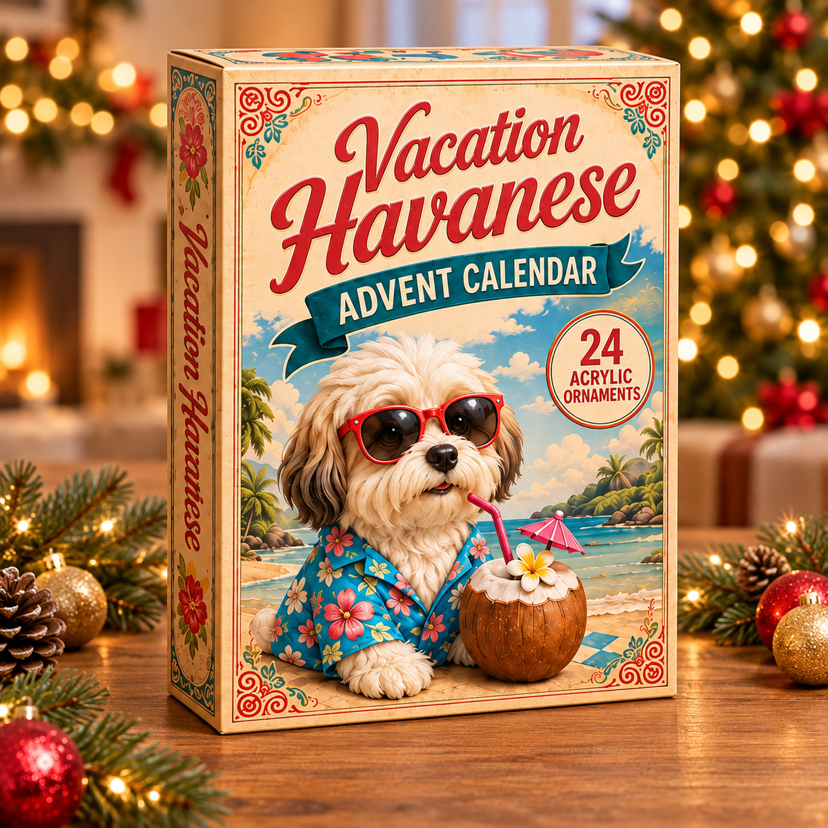 Vacation Havanese Advent Calendar 2026 - 24-Day Festive Countdown, Acrylic Charms Blind Box - Gift For Havanese Lovers eb2d326e-10b3-49dc-ad35-826d49a7f701-havanese-box.png