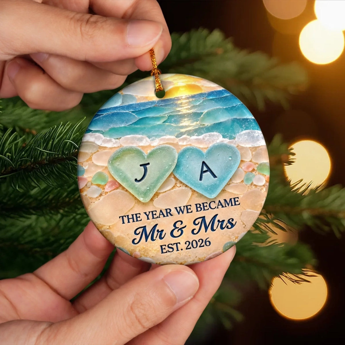 Custom First Christmas Ceramic Ornament - Personalized Anniversary Christmas Wedding Gifts For Husband And Wife, Him And Her - Making Our First Memories eb2dee06-9e3e-445c-a485-47940aae205e-banner-5.jpeg