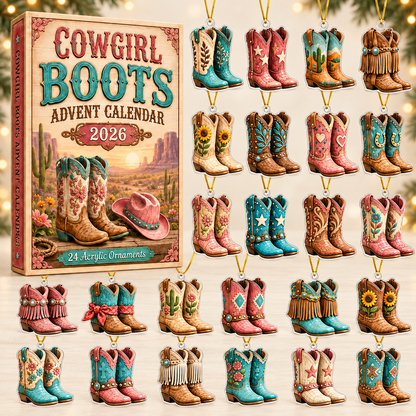 Cowgirl Boots Advent Calendar 2026 - 24-Day Festive Countdown, Acrylic Charms Blind Box - Gift For Family & Friends eb672e4f-7e85-45d9-bb47-c6a364ae59ca-boots-box-charms.png