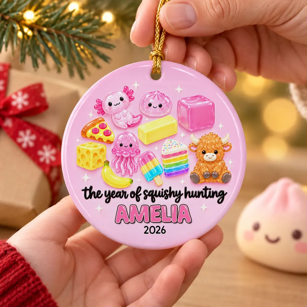 Personalized Squishy Hunting Ceramic Christmas Ornament – Cute Character Keepsake for Kids & Grandkids eb8224b8-eee8-47d0-8154-316a84f75bee-21q2.png
