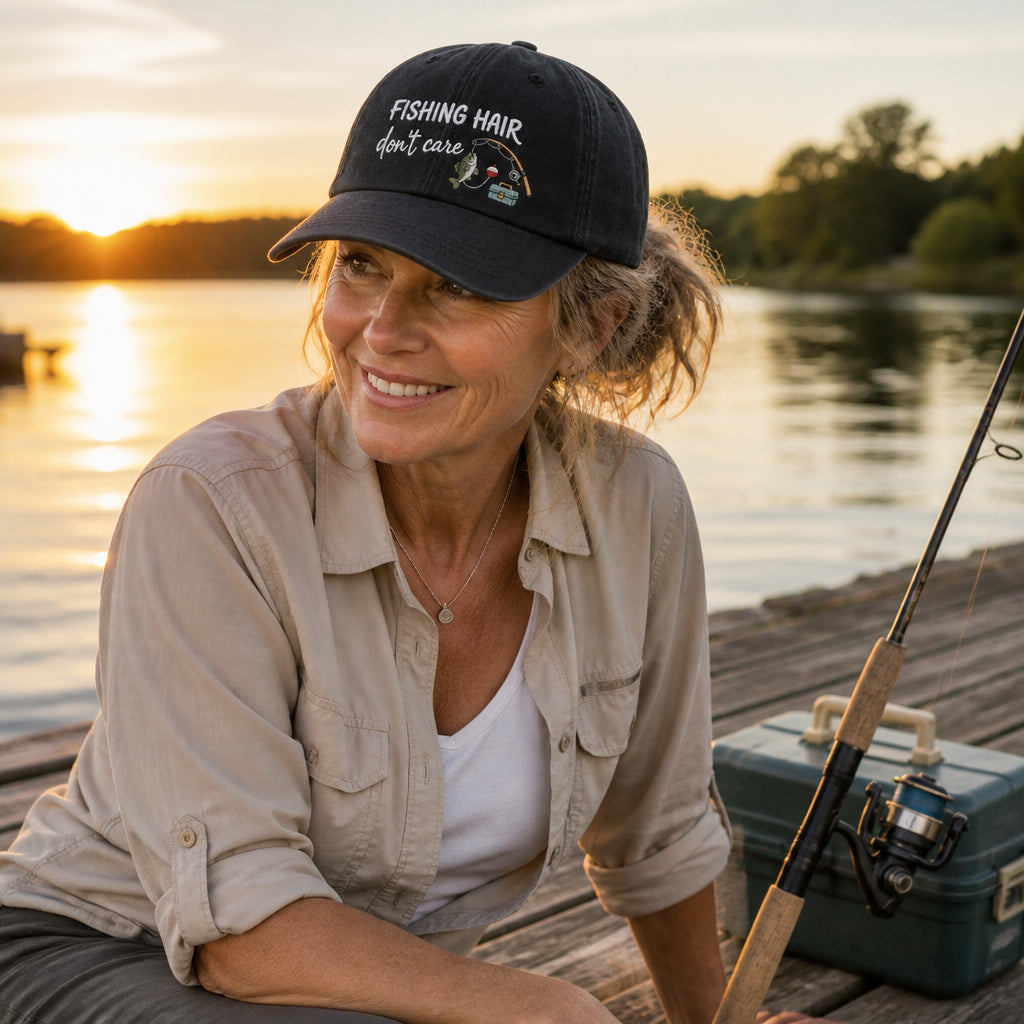 Fishing Hair Dont Care Cap - Lifestyle 1