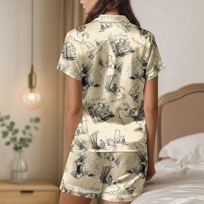Vintage Pooh Satin Pajama Set for Women, Aesthetic Sketch Print Sleepwear, Cute Classic Pajamas, Cozy Gift for Her ebcea763-22d8-412f-8c46-ee0c54eaa98b-m7.jpg