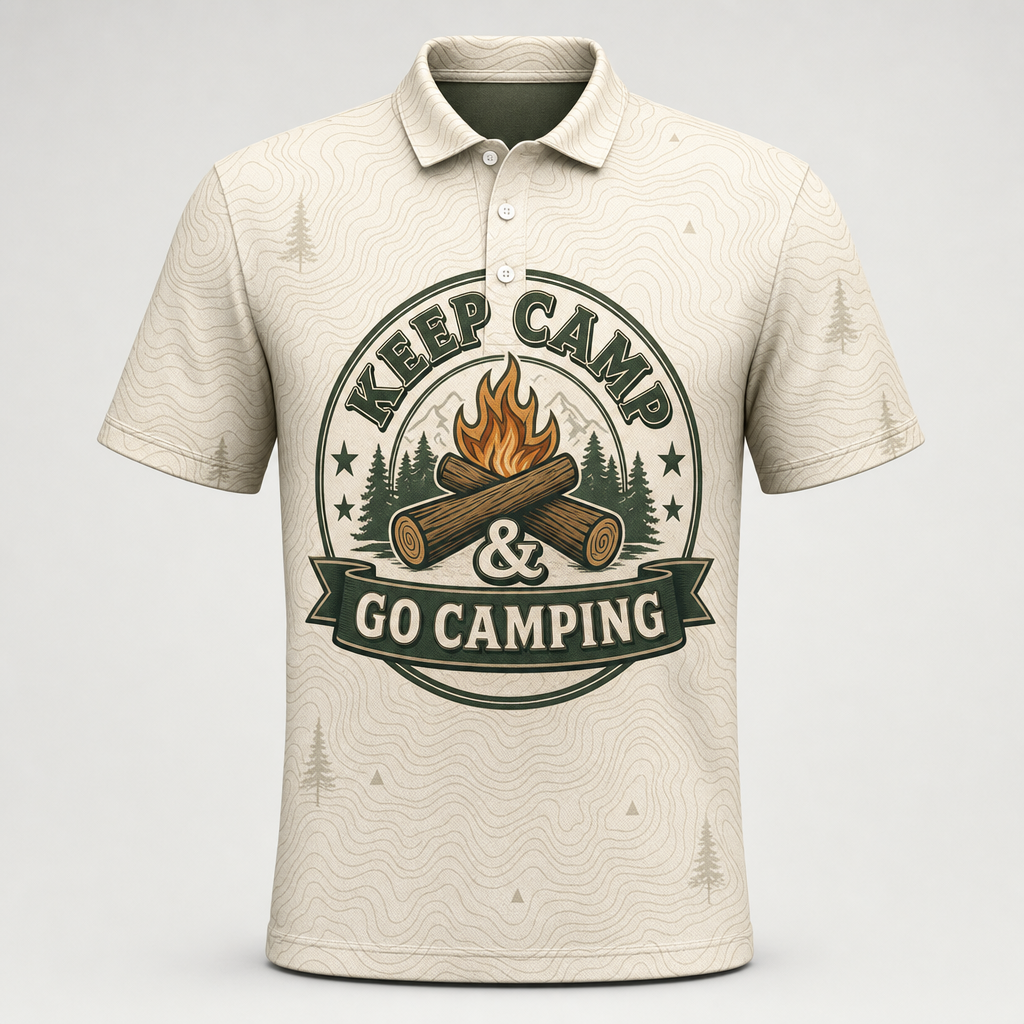 Keep Camp & Go Camping Topo-Badge AOP Polo - Polo shirt - All over printed ec081306-49a1-4c5c-8dd4-b14f2b84d7cb.png