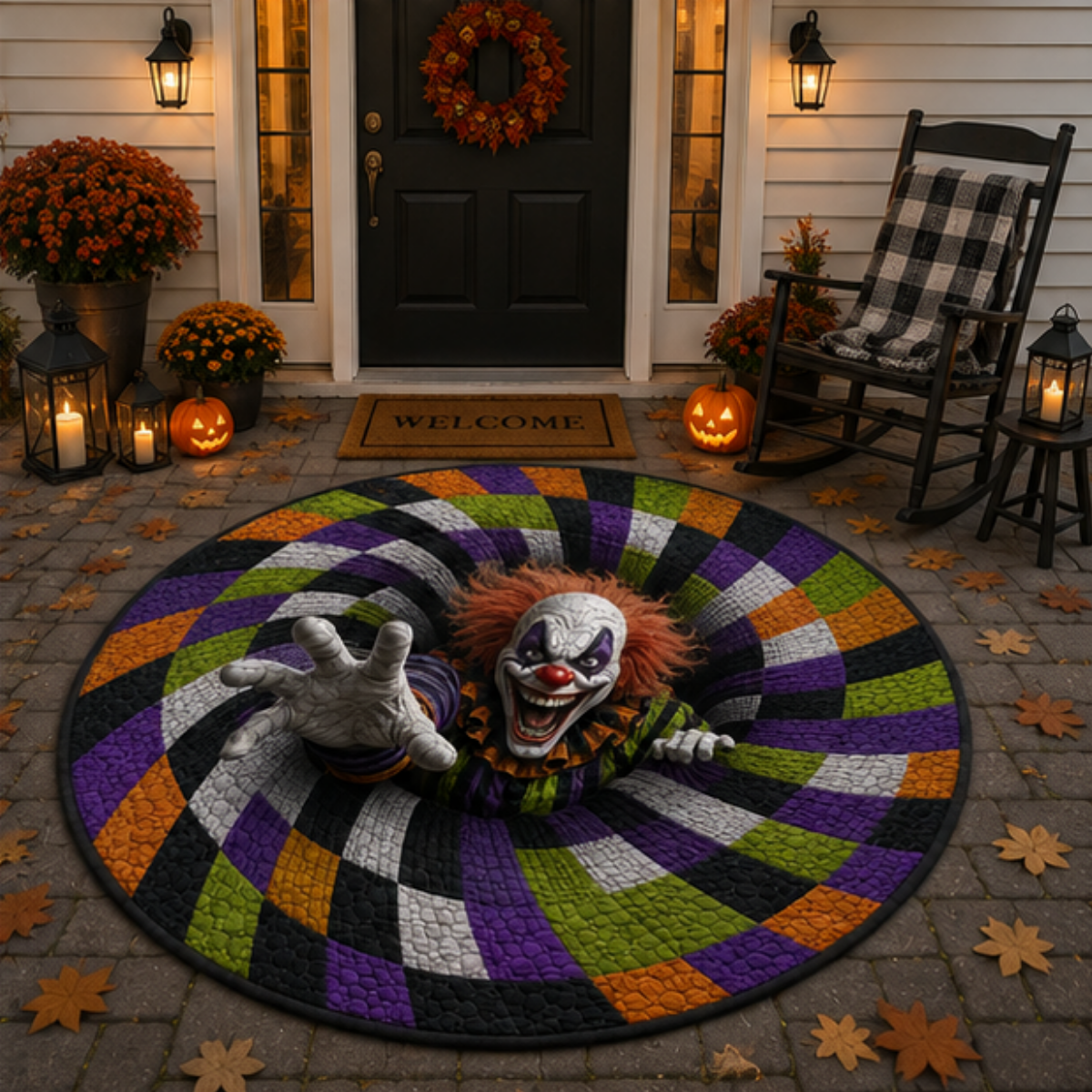 Welcome to the Freak Show 3D Clown Vortex Quilted Carpet – Creepy Carnival Halloween Illusion Rug, Spooky Horror Room Decor ec5a0de4-bc86-4efb-bafa-996d87b554e6-3.png
