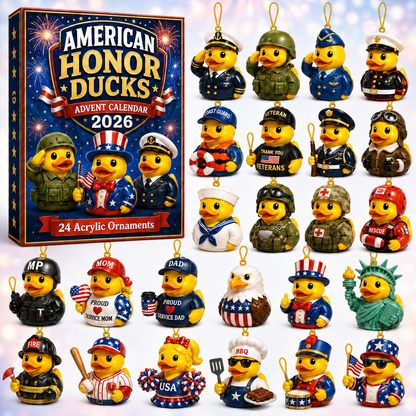 American Honor Rubber Duck Advent Calendar 2026 - 24-Day Festive Countdown, Acrylic Charms Blind Box - Gift For Family & Friends ec7bd34d-b22c-4e4c-9674-80f9fec240e7-ducks-box-charms.png