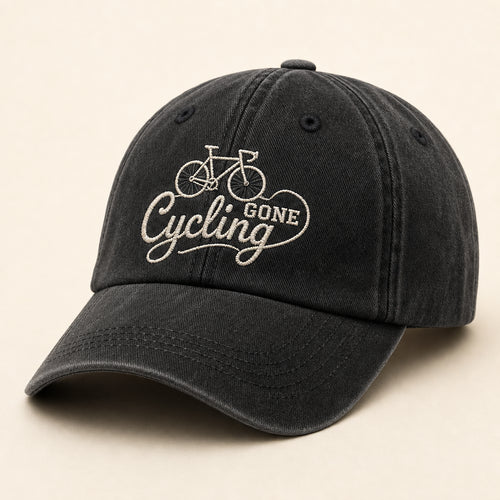 Gone Cycling Embroidered Dad Cap - Hero