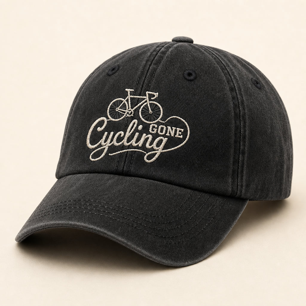 Gone Cycling Embroidered Dad Cap - Hero