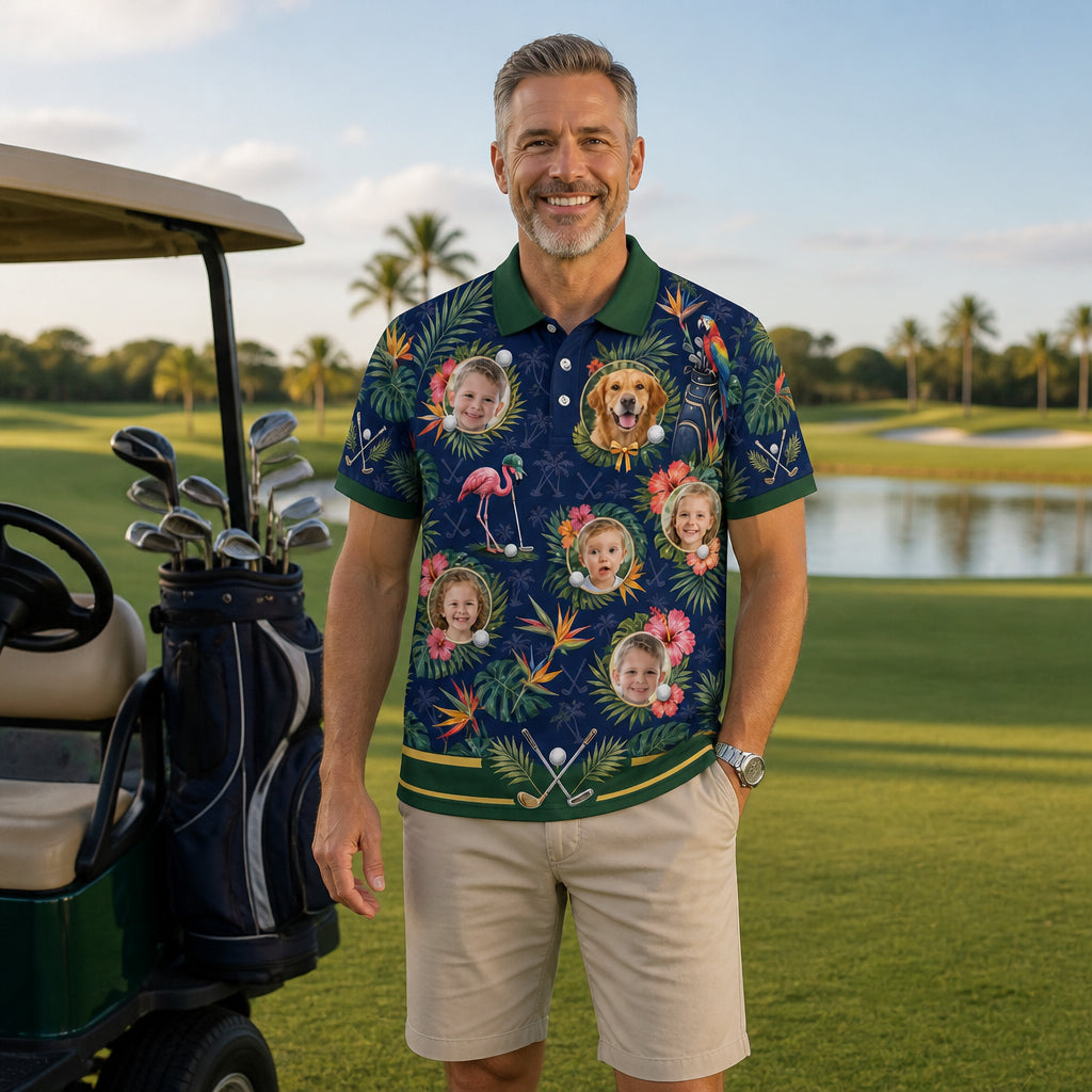 Golf Tropical Family Photo Polo - Lifestyle 2