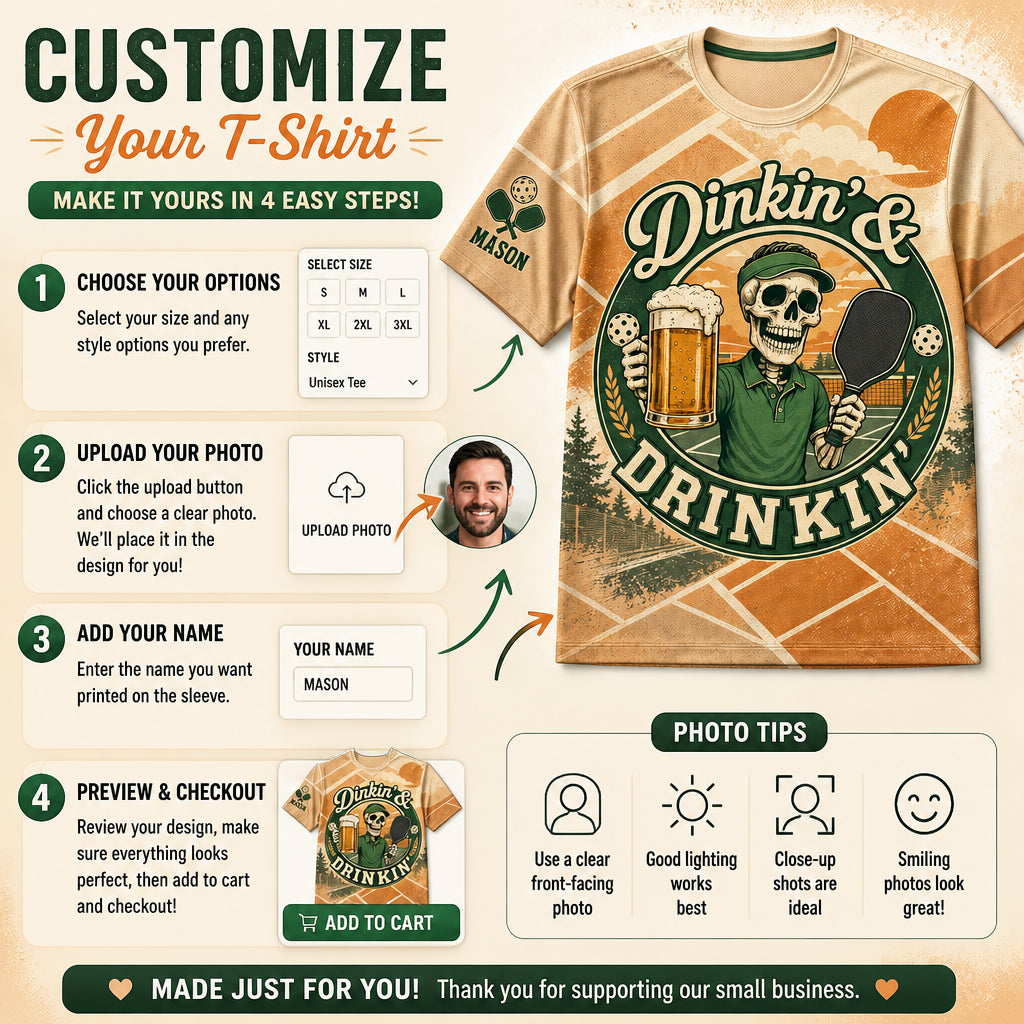 Dinkin' & Drinkin' Pickleball Skeleton AOP Tee — Custom Name Sleeve - Personalized T-Shirt - All over printed ece04cb7-4955-45a1-bde7-6fd9da4e2c30.jpg