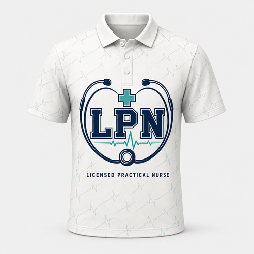 LPN Licensed Practical Nurse Crest Polo - Polo shirt - All over printed ed281b73-c85e-4d8c-8818-c0585f3e603a.png