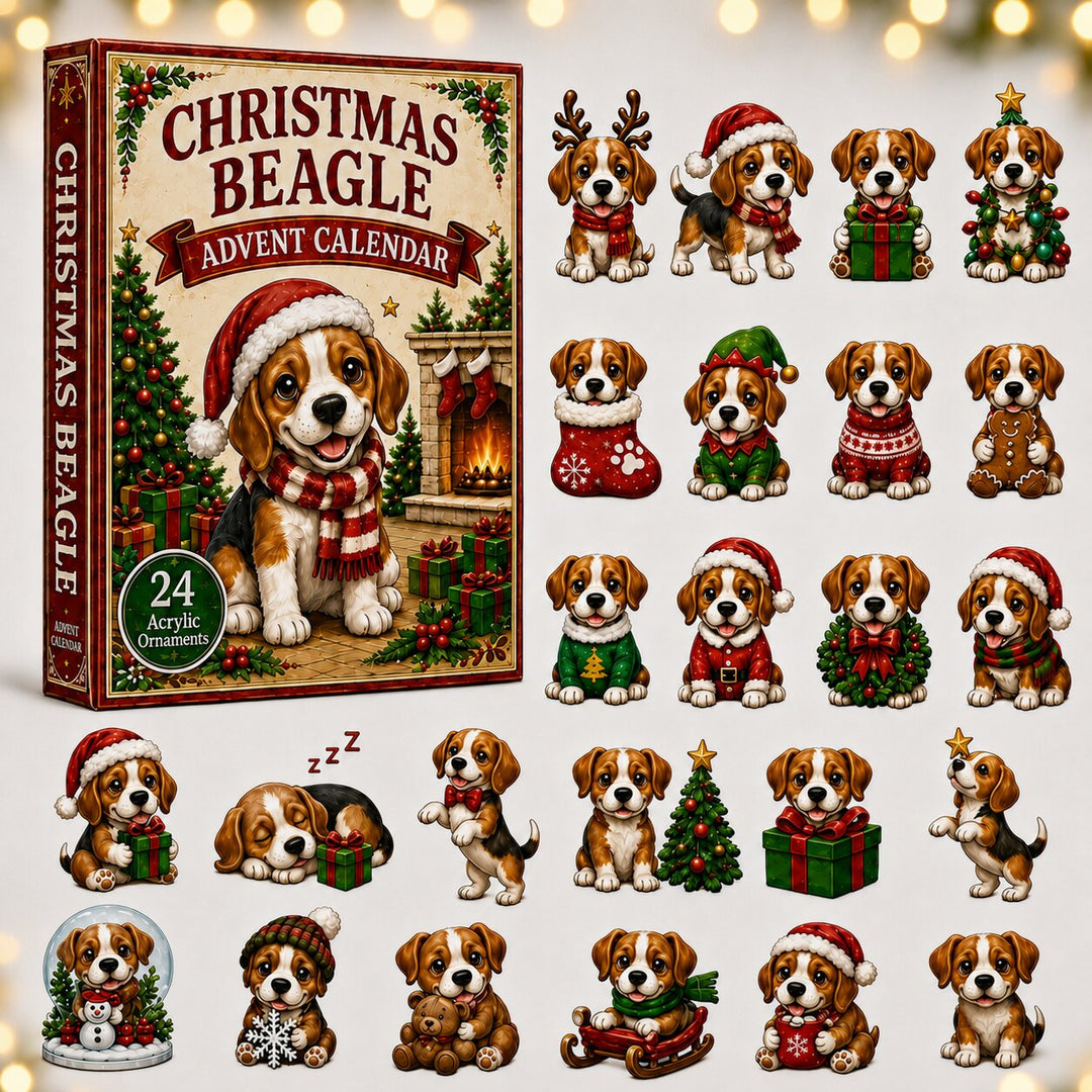 Christmas Beagle Advent Calendar 2026 - 24-Day Festive Countdown, Acrylic Charms Blind Box - Gift For Dogs Lovers ed417e25-96dc-4752-8da8-338ec6cc0500-beagle.jpg