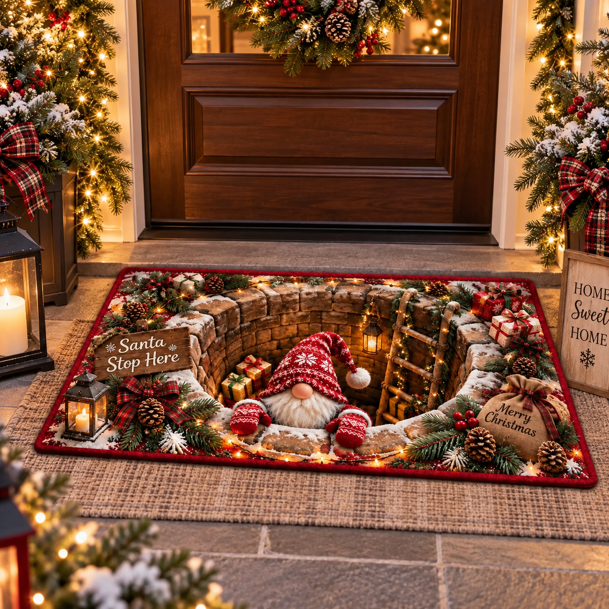 3D Christmas Gnome Doormat, Santa Stop Here Holiday Door Mat, Merry Christmas Porch Rug, Festive Front Door Decor ed6253f0-a57b-409a-a68c-d2ee988236e2-o4.png