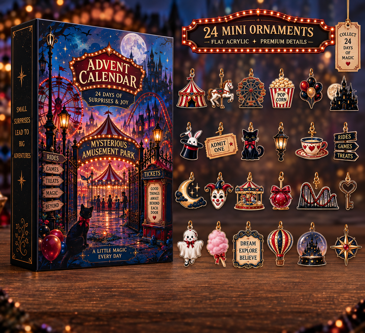 Mysterious Amusement Park Advent Calendar – 24 Mini Acrylic Ornament Charms, 24 Days of Magical Surprises, Carnival Christmas Countdown Gift eda646a7-0ef8-4aba-997b-b593c8281f8b-lo1.png