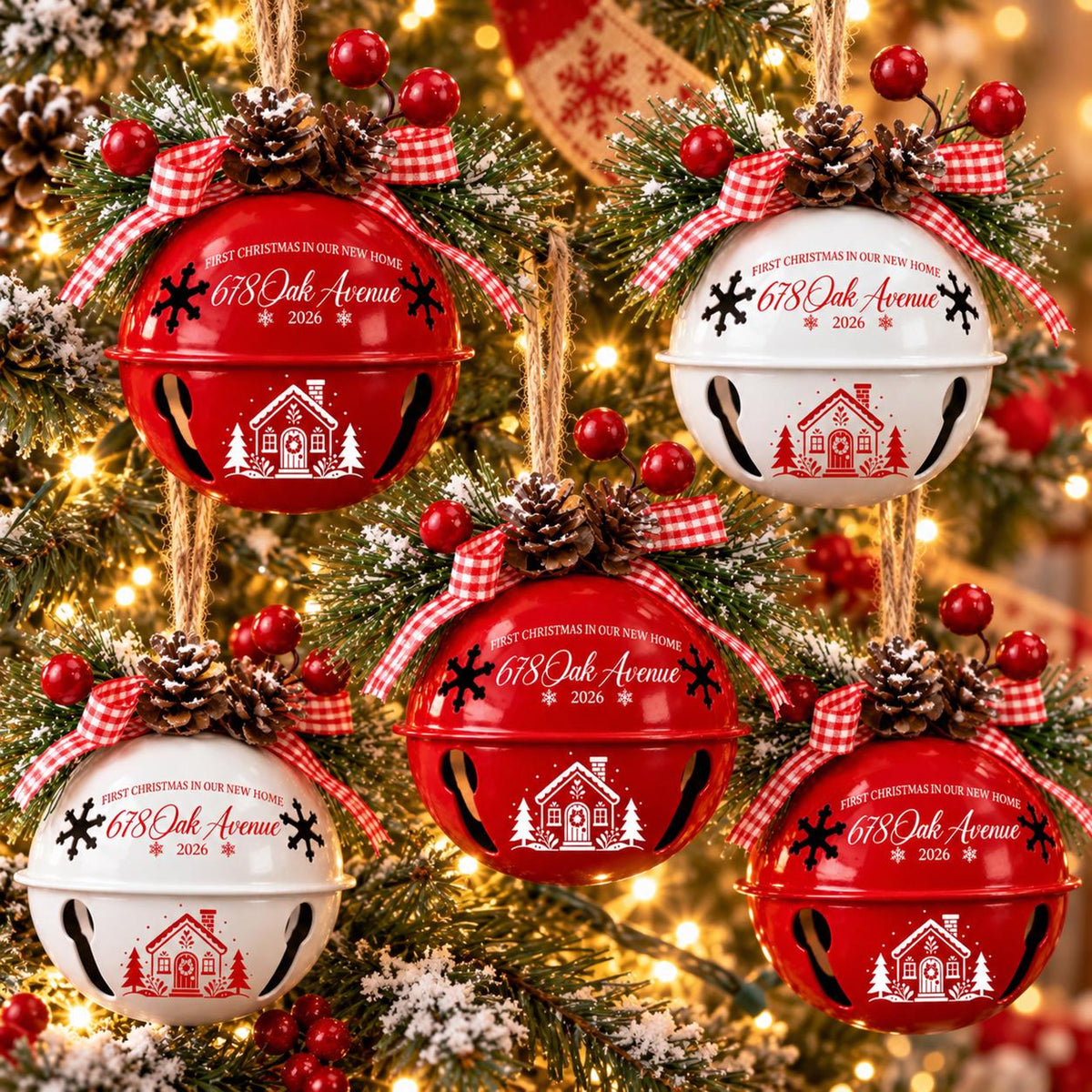 Personalized Our First Home Christmas Jingle Bell Ornament, Xmas Decor Gift, Holiday Keepsake eec17611-33a0-4168-a9e9-7d1bee56c78d-4.jpg