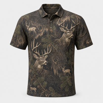 Woodland Buck Camo AOP Polo - Polo shirt - All over printed ef1428e5-3cfe-4873-a2e7-24eae9c007bb.png