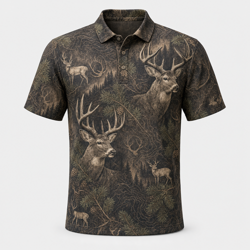 Woodland Buck Camo AOP Polo - Polo shirt - All over printed ef1428e5-3cfe-4873-a2e7-24eae9c007bb.png