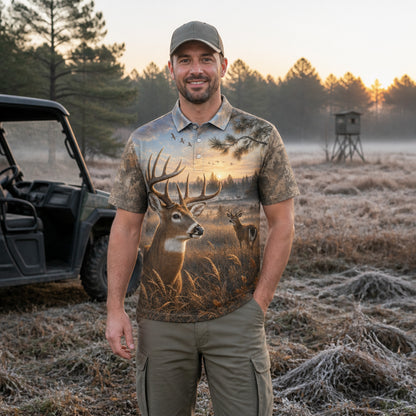 Whitetail Dawn AOP Polo - Polo shirt - All over printed ef462fec-818e-42fa-b21c-47f69f1b13be.jpg