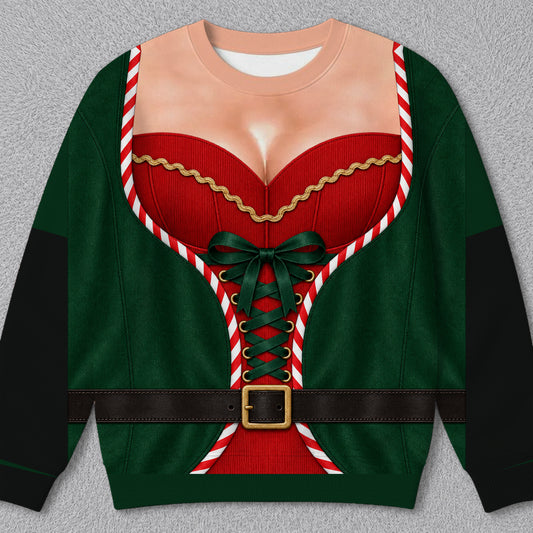 Light Up The Holiday Party - Personalized Ugly Christmas Sweatshirt