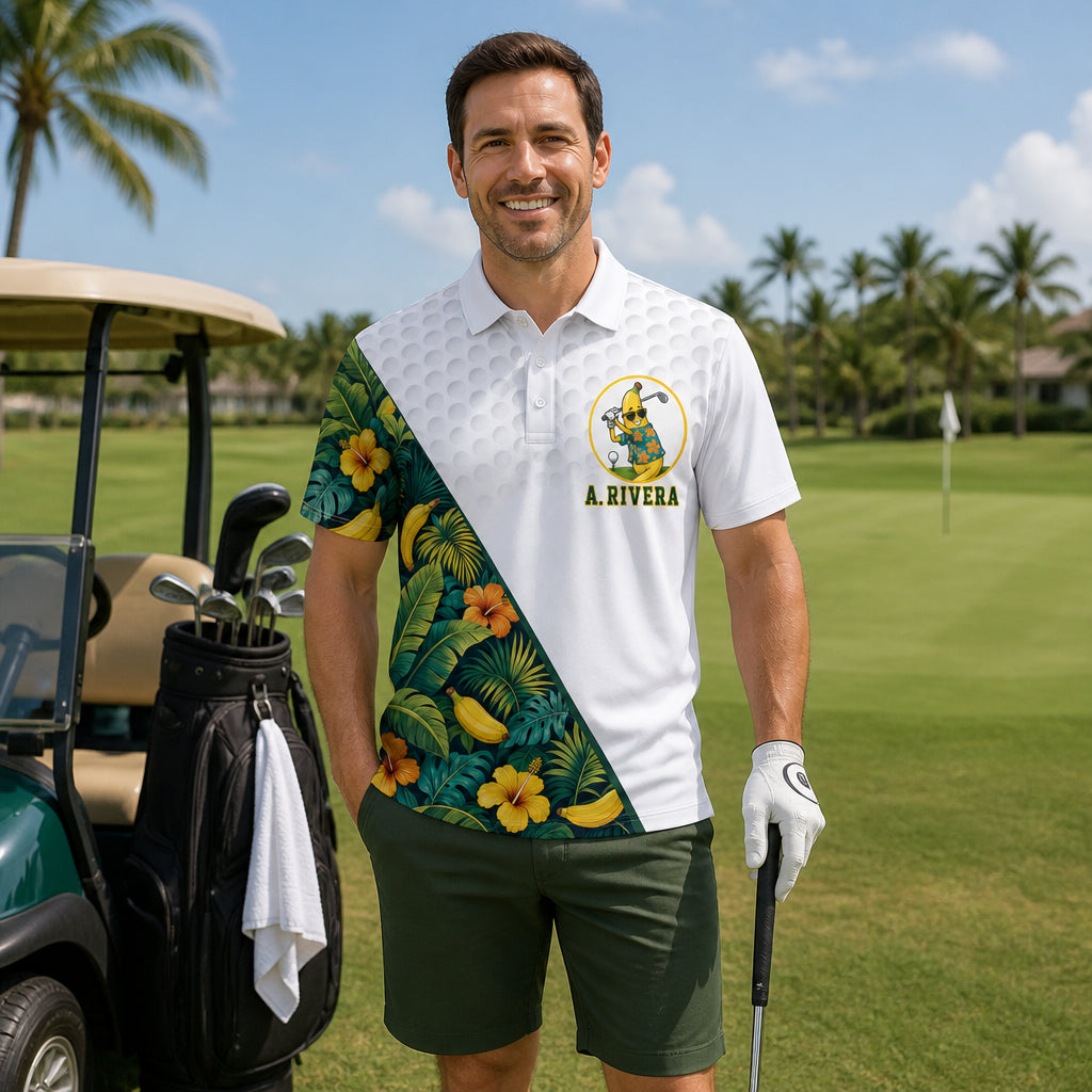 Tropical Banana Golfer Team Polo — Personalized Name & Team - Personalized Polo shirt - All over printed f01da9df-1178-4a7a-a082-4428df2d8acc.jpg