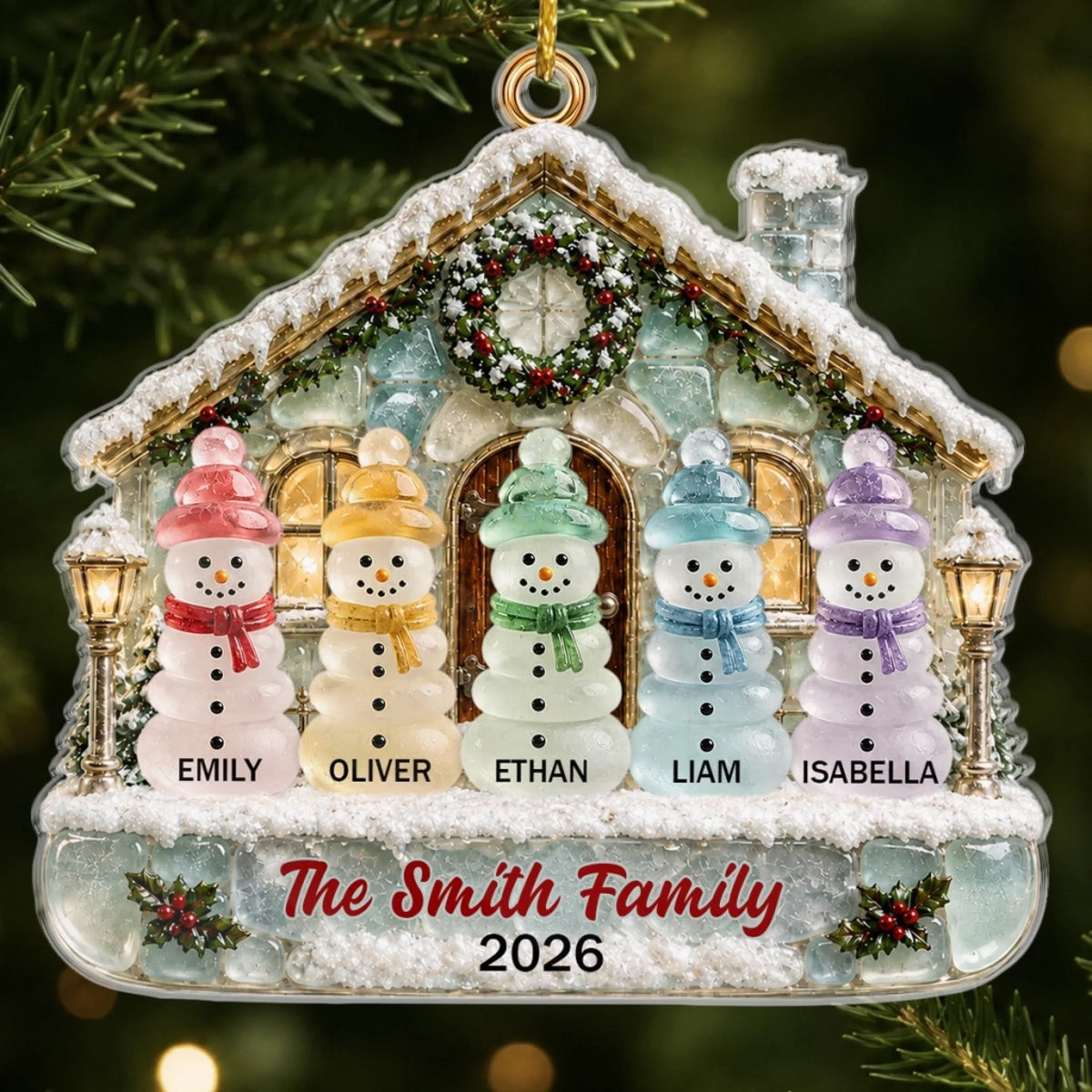 Cozy Christmas Sea Glass Snowman - Personalized Acrylic Ornament - Christmas Birthday Gifts For Family f07b70dd-caa3-4403-b2a8-6870583f0764-banner-2.jpeg