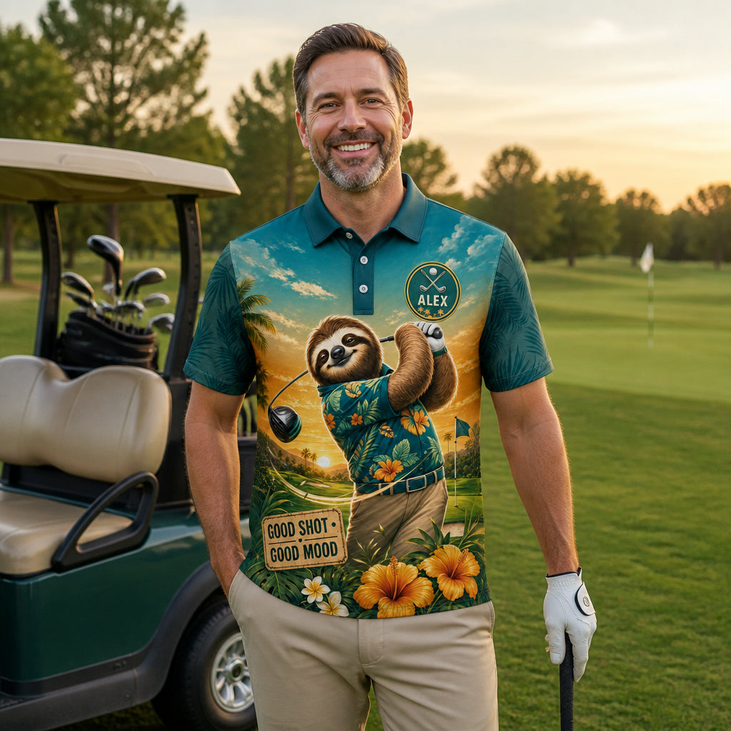 Personalized Sloth Golfer AOP Polo - Personalized Polo shirt - All over printed f0b22444-0bfd-469c-9d66-28af56aa007f.jpg