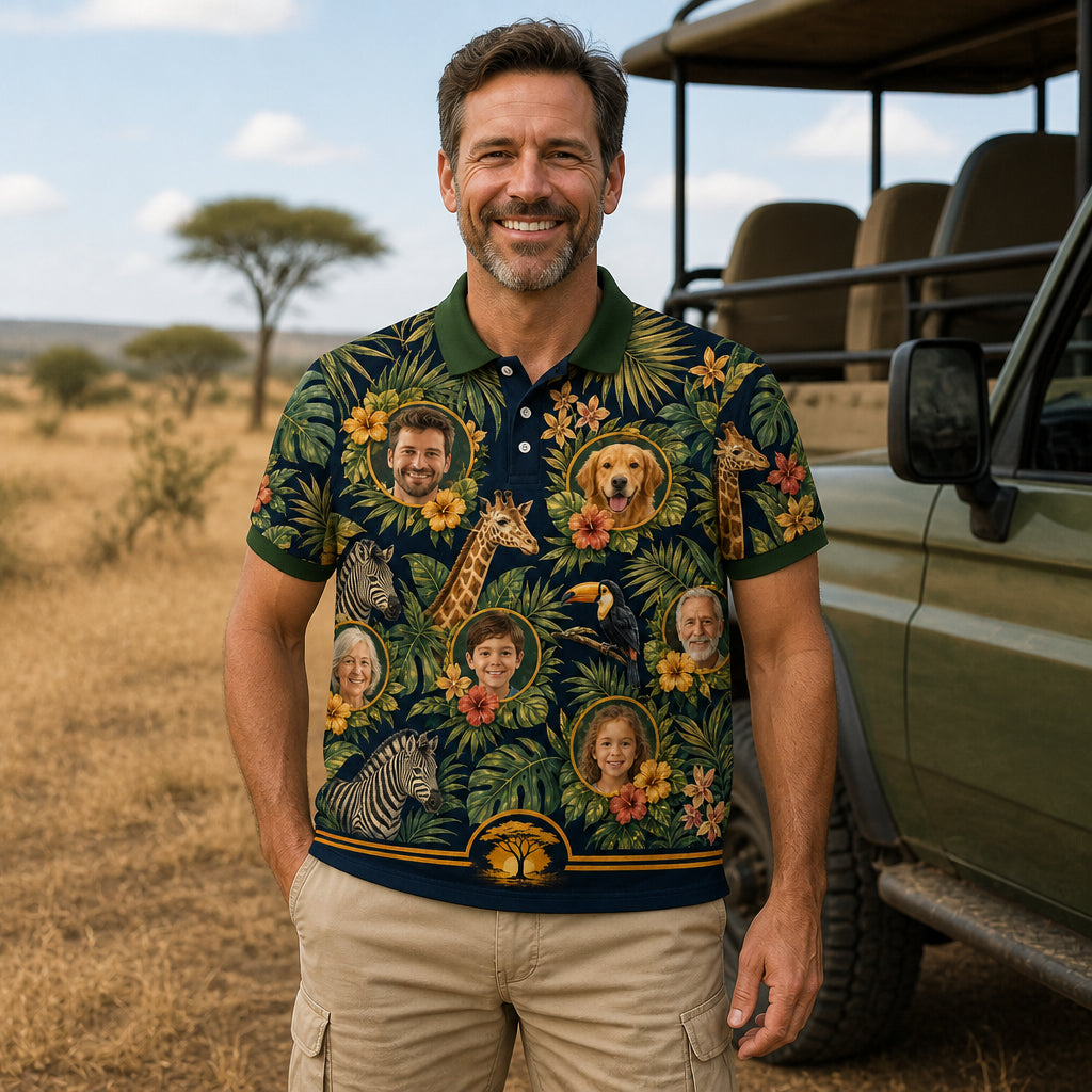 Jungle Safari Family Photo Polo - Lifestyle 1
